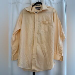 Daniel Cremieux Light peach colored dress Richard shirt 16 1/2-34 100% cotton